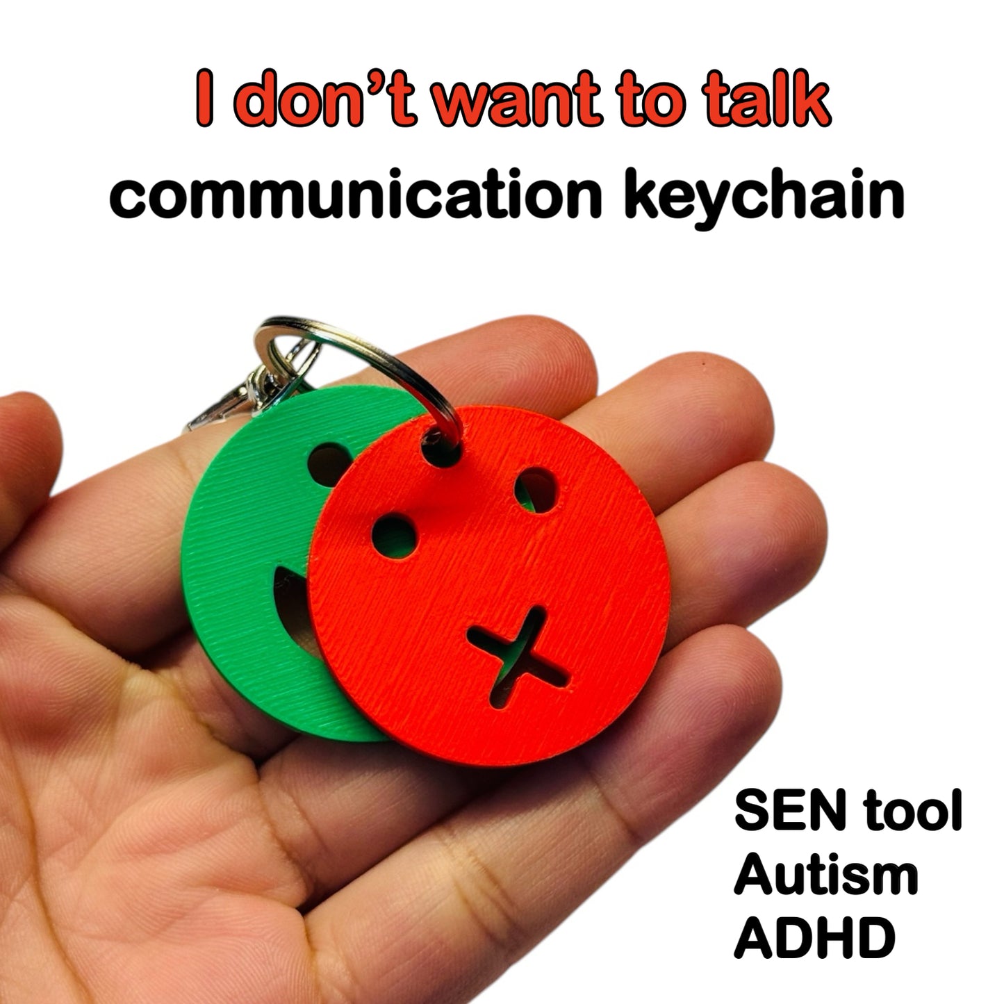 I Can / I Can’t Talk Keychain