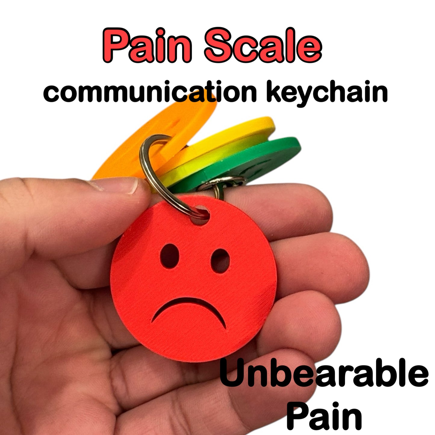 Pain Scale Keychain