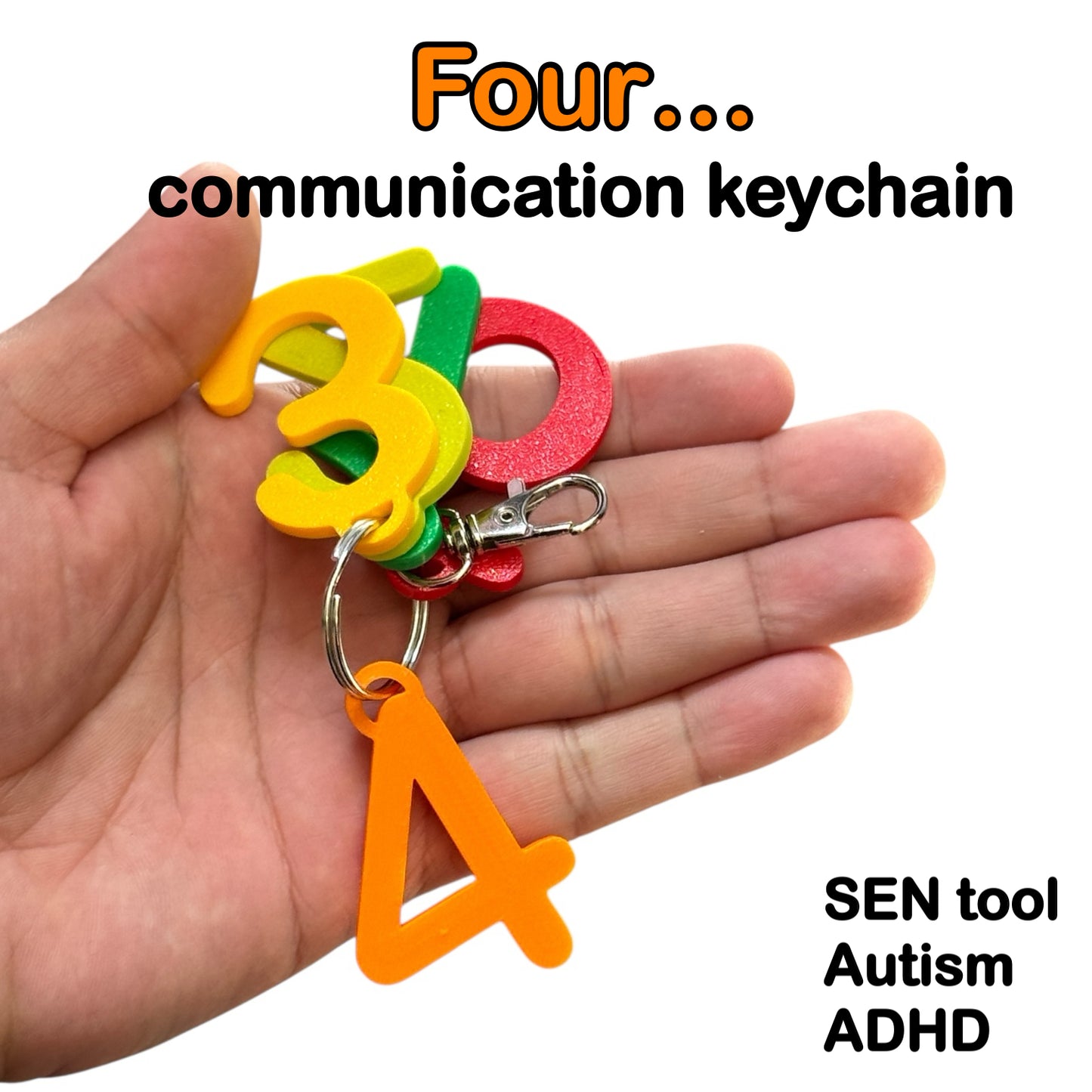 5-4-3-2-1 Countdown Keychain