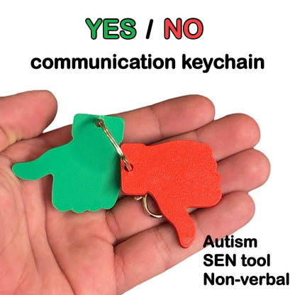 Thumbs Up/Down Communication Keychain