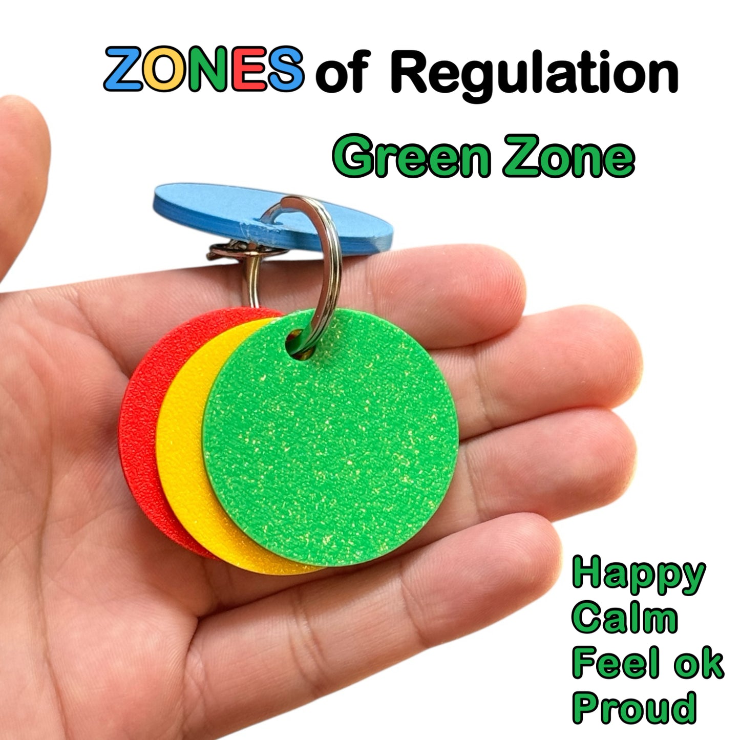 Zones of Regulation Blank Disc Keychain